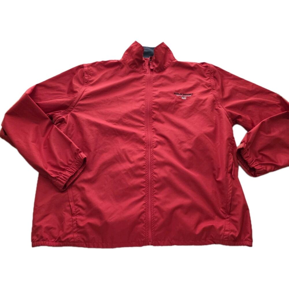 Vintage Ralph Lauren Jacket Mens Red Embroidered Polo Sport Size L - Picture 4 of 11